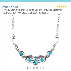 American west sterling silver turquoise necklace